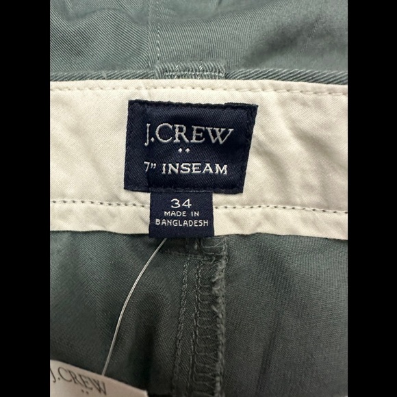 J. Crew ~ Men’s Dark Eucalyptus Green Chino Shorts L0923 ~ Size 34 ~ NWT - Picture 6 of 10